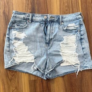 Distressed Denim Women Shorts